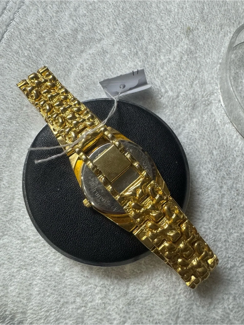 Geneva Gold Tone Men's Quartz Watch with White Dial